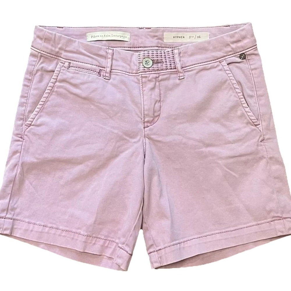 Anthropologie Pilcro Hyphen Shorts Purple Chino Bohemian Cotton Casual Womens 26